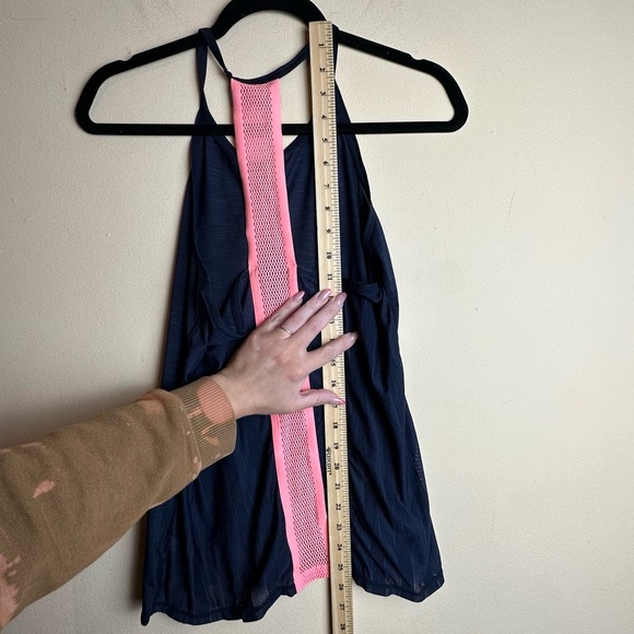 Athleta Kettlebella Tank Top Navy Blue and Coral Women’s Size Small - Picture 16 of 16